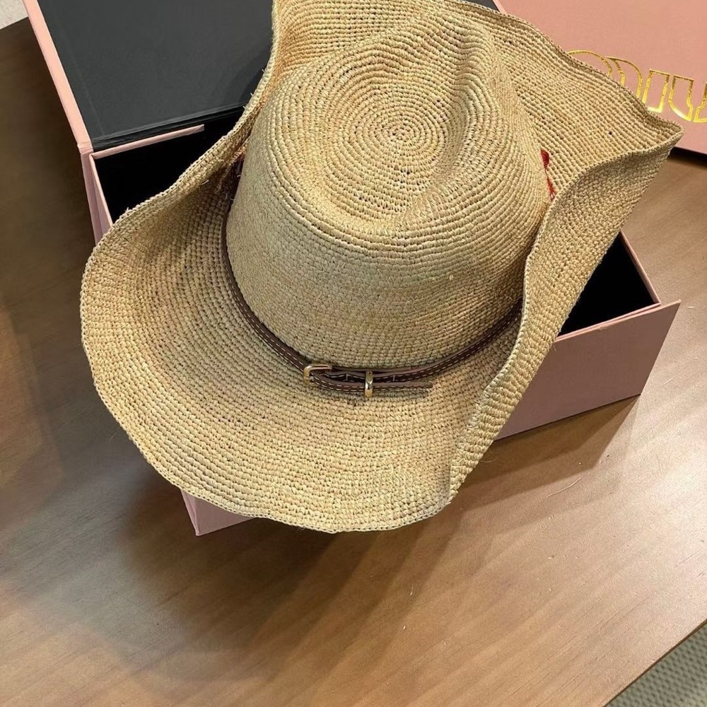 🎠MiuMiu popular woven straw hat - Picture 5 of 7